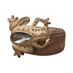 Tambora Marrón  Stone con Rana Dorada